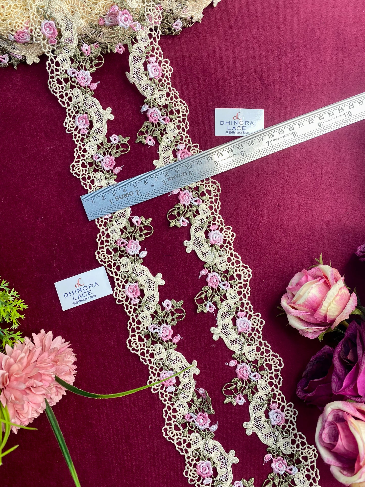 Beautiful Off White Multi Guipure 2 Inches Broad Lace 160126 (3 Meters)