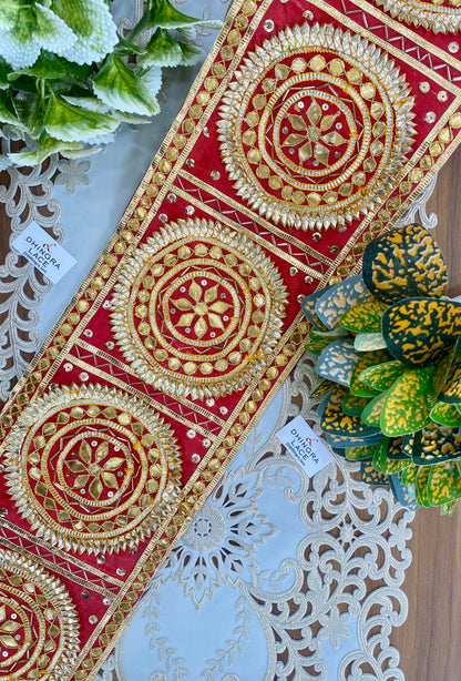 Beautiful 6.5 Inches Broad Gota Patti  Border (1 Meter) 310826