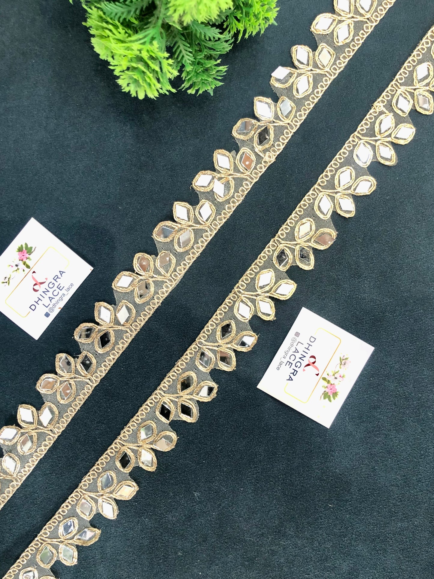 Beautiful Mirror Work Lace 311025