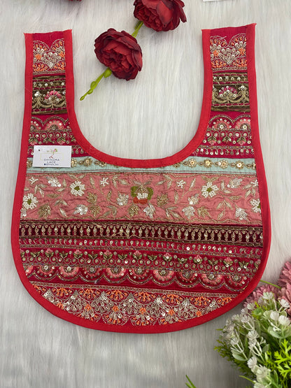 Beautiful Multicolour Zardozi Work Neck Patches 020126