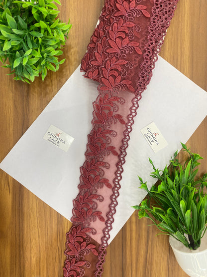 Beautiful Net Based Zari Work Guipure Lace (1 Meter) 090626/120626