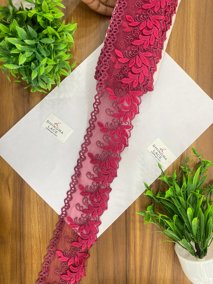Beautiful Net Based Zari Work Guipure Lace (1 Meter) 090626/120626