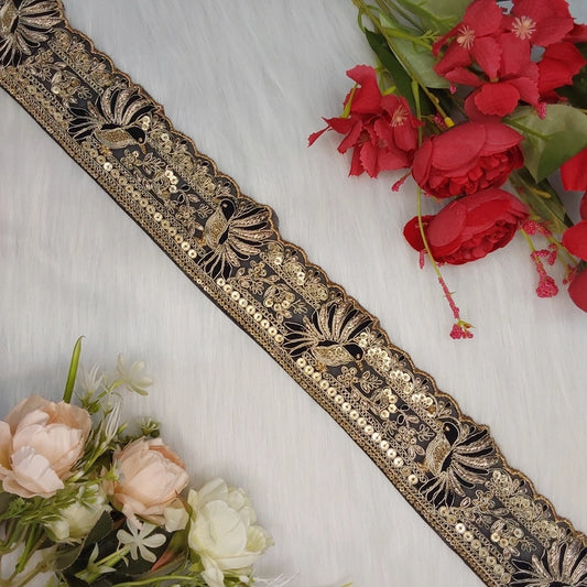Beautiful Net Based Zari Work Lace 9 Meters  260424