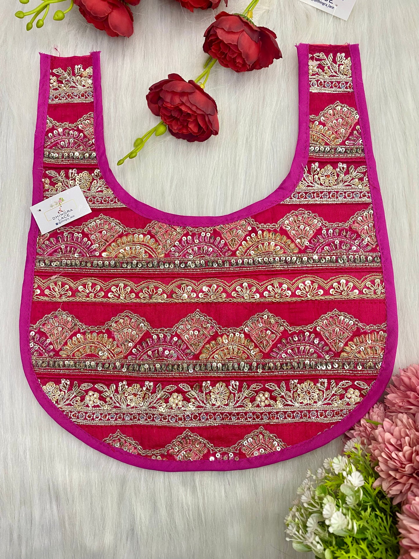 Beautiful Multicolour Zardozi Work Neck Patches 020126