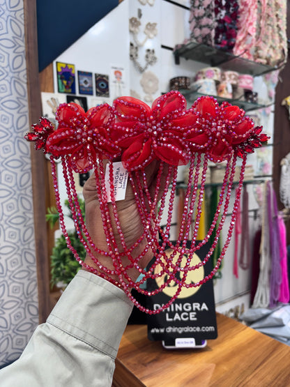 Beautiful Hanging Shoulder/Back Neck Patches Red 021225