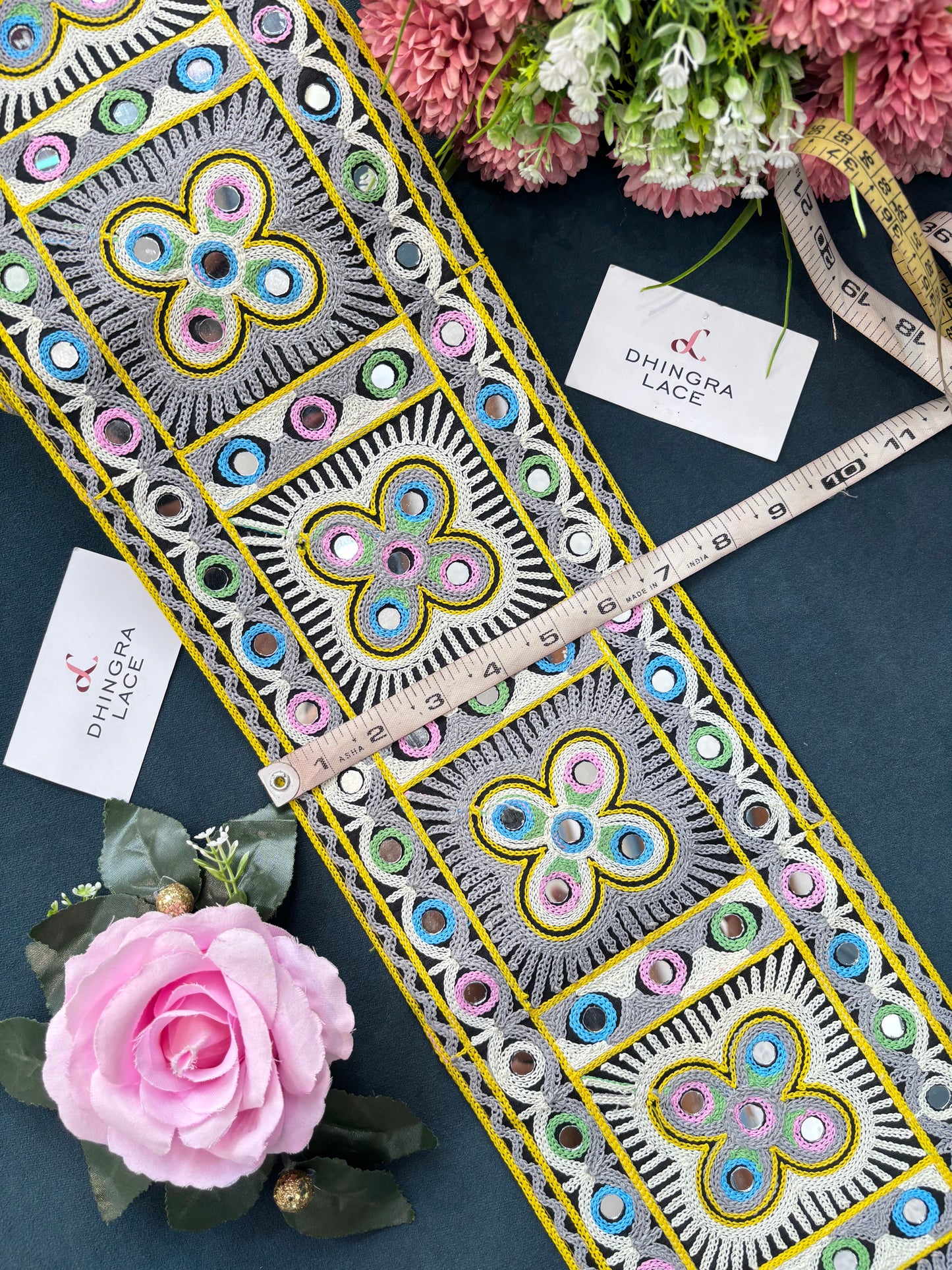 Beautiful Multicolour Gujarati Lace kutch Embroidery 250625