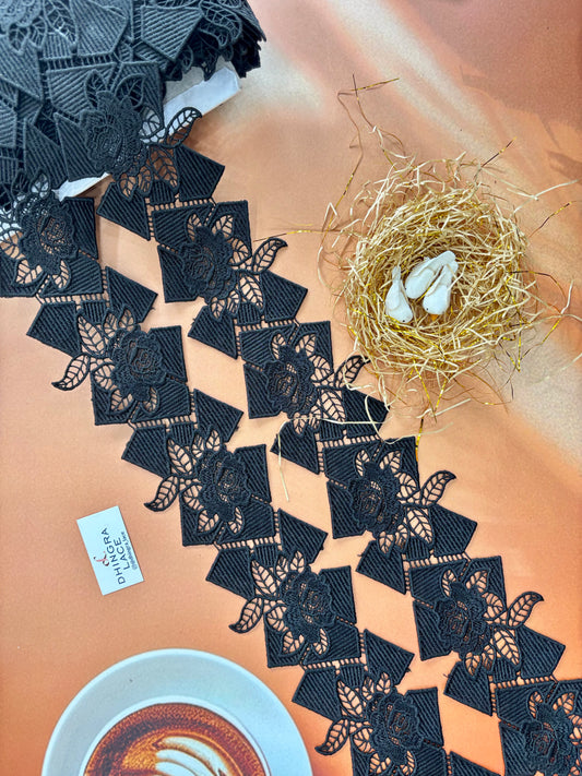 Beautiful Guipure Summer Lace Black 3 Yard (2.7 Meters) Medium 060326/120326