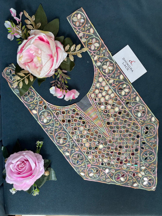 Beautiful Mirror Work Neck Multicolor 1 260525