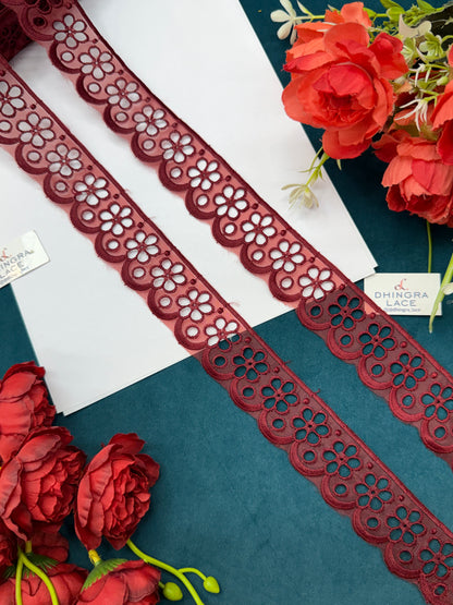 Beautiful Organza Based Scallop 1.5 Inches Broad Lace (9 Meters) 300526/050626
