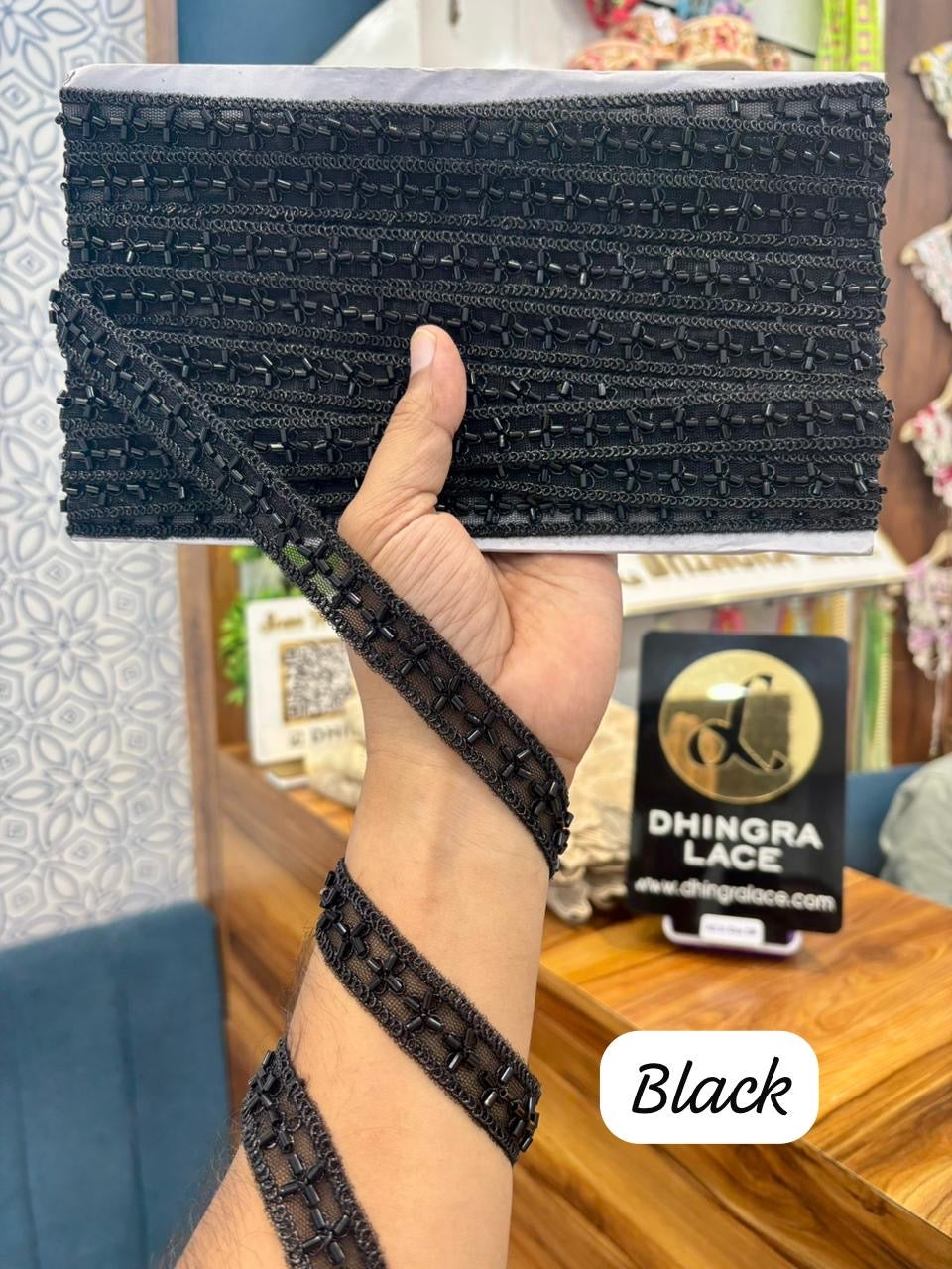 Beautiful Net Based Cutpipe Work Lace 160925