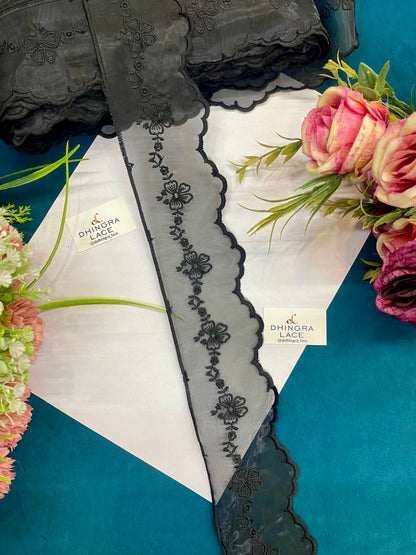 Beautiful Organza Based Scallop Lace (9 Meters) 240726