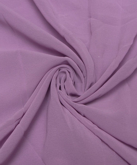 Super Fine Quality Georgette Fabric For Saree Salwar Kameez Gown & Dress, Width 44 Inches Lavender Dl214