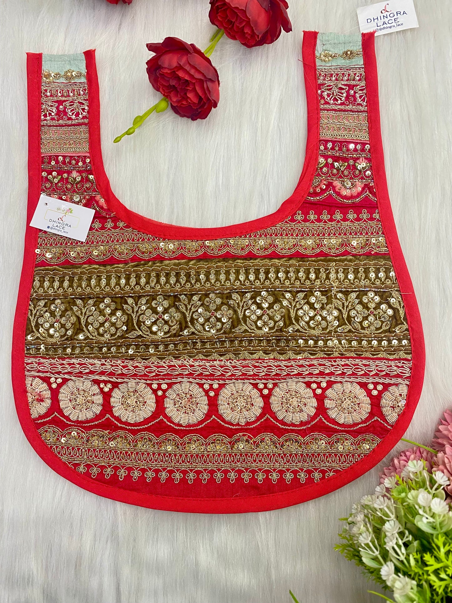 Beautiful Multicolour Zardozi Work Neck Patches 020126