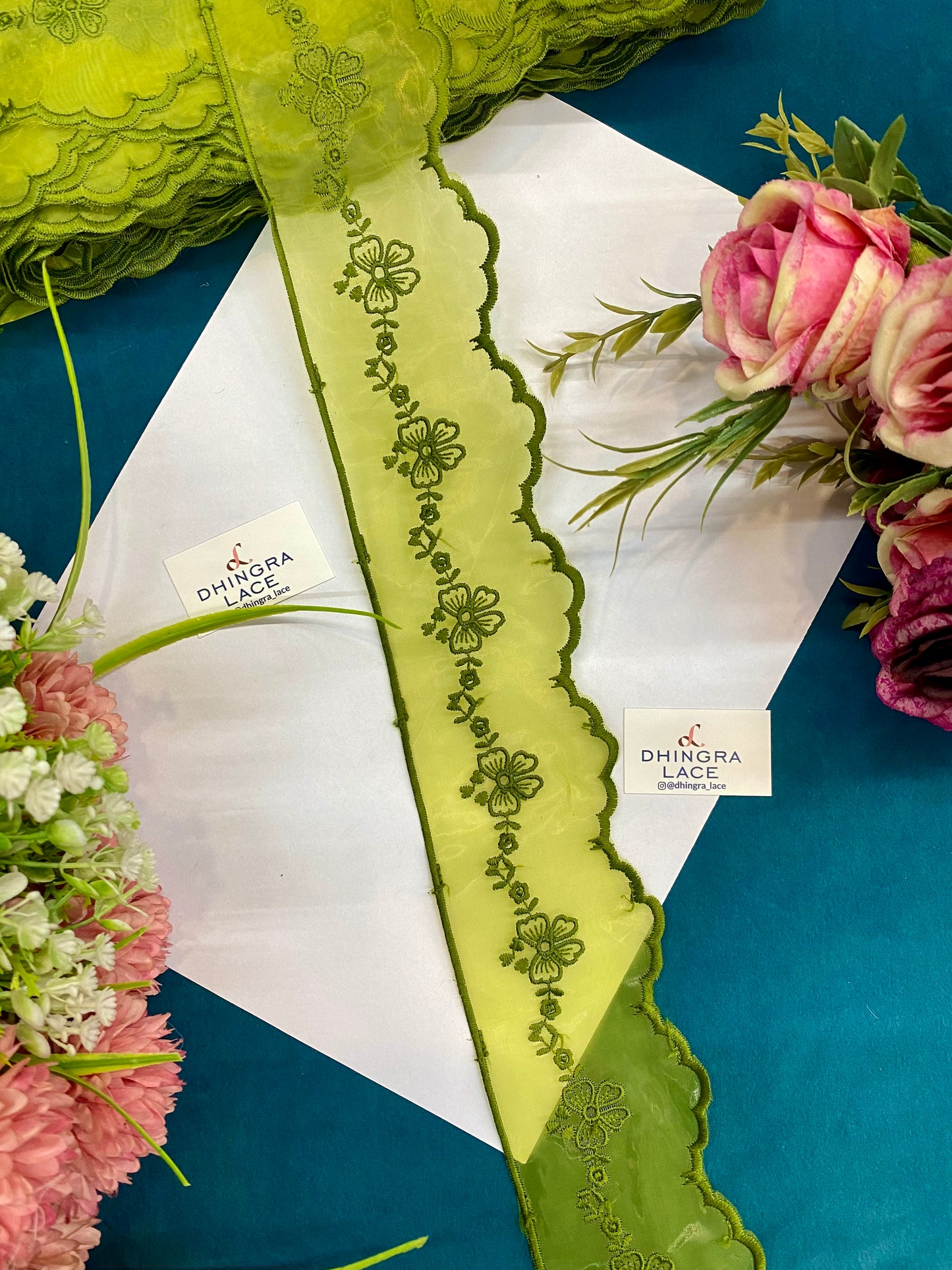 Beautiful Organza Based Scallop Lace (9 Meters) 240726