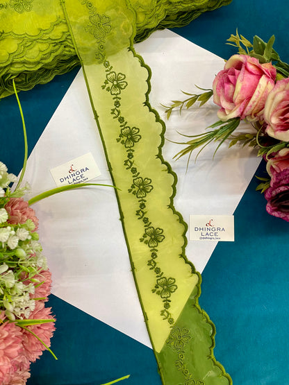 Beautiful Organza Based Scallop Lace (9 Meters) 240726