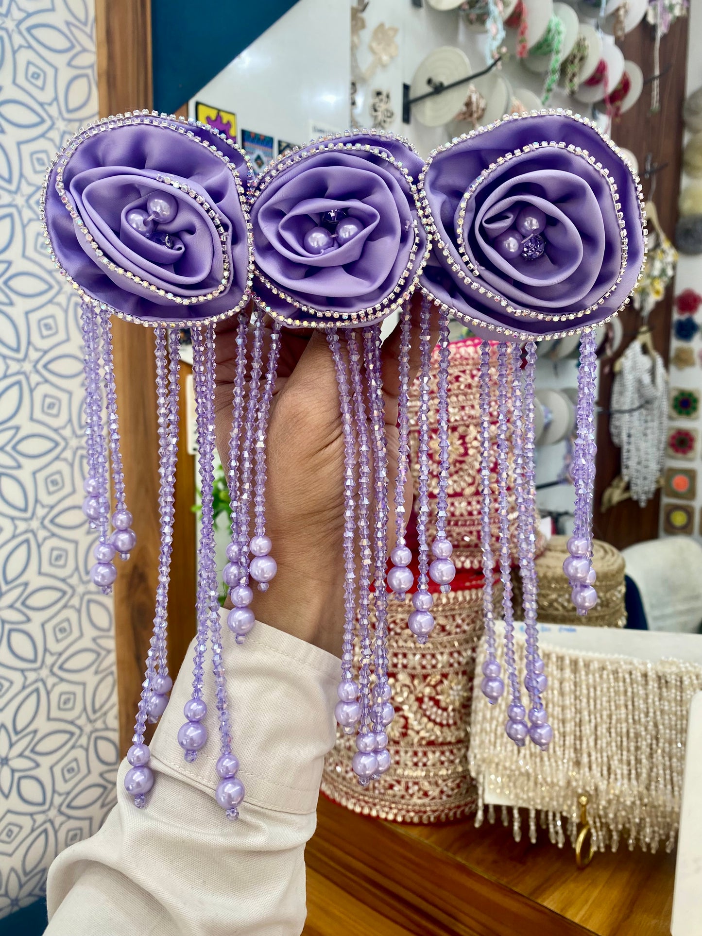 Beautiful Hanging Shoulder/Back Neck Patches Lavender 021225