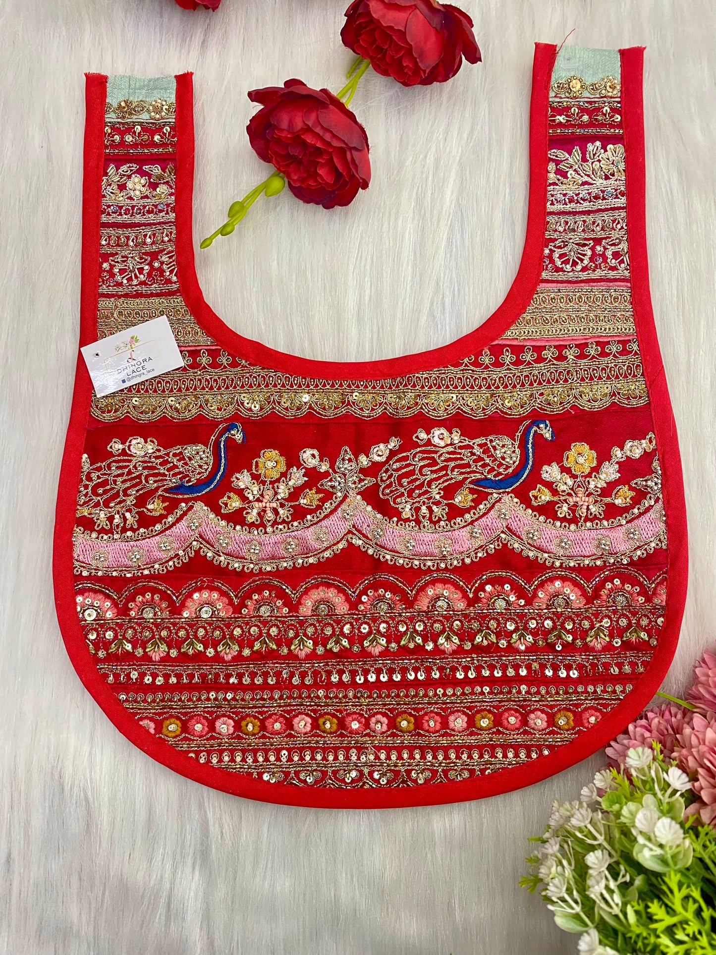 Beautiful Multicolour Zardozi Work Neck Patches 020126