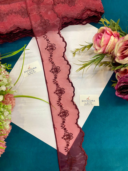 Beautiful Organza Based Scallop Lace (9 Meters) 240726