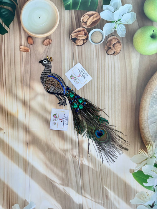 Beautiful Handwork Peacock Patch 1 Piece Right 131025
