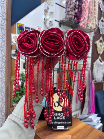 Beautiful Hanging Shoulder/Back Neck Patches Red 021225