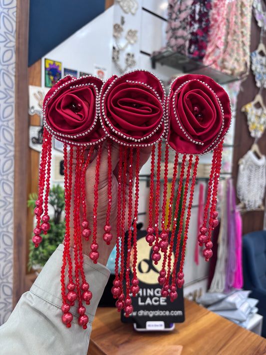 Beautiful Hanging Shoulder/Back Neck Patches Red 021225