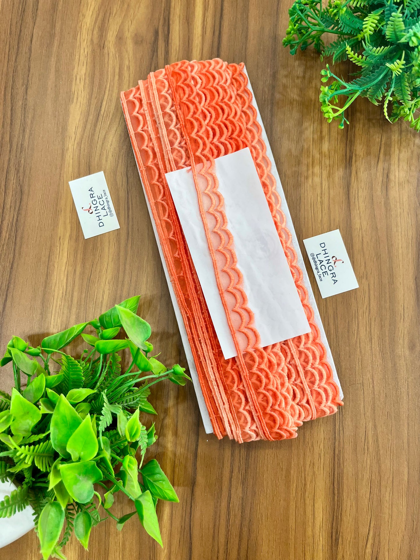 Beautiful Summer Organza Scallop Lace Double Shade 1.5 CM 9 Meters Pack For Saree Kurti Dupatta 050526
