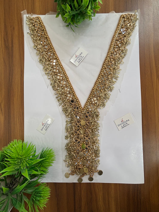 Jhalmuri Neck patches Mirror Beads Ghunghru & Scrumble Kiran 300426
