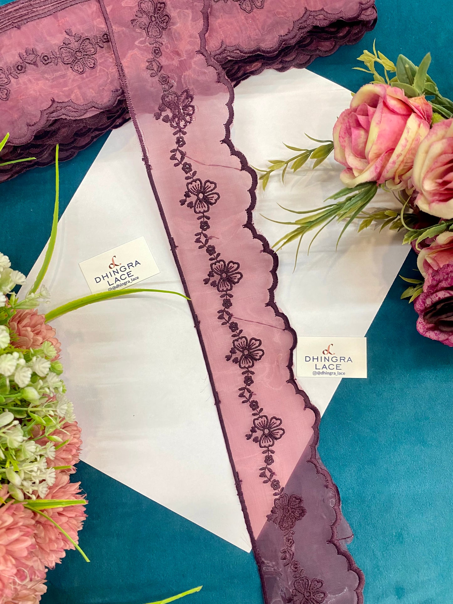 Beautiful Organza Based Scallop Lace (9 Meters) 240726
