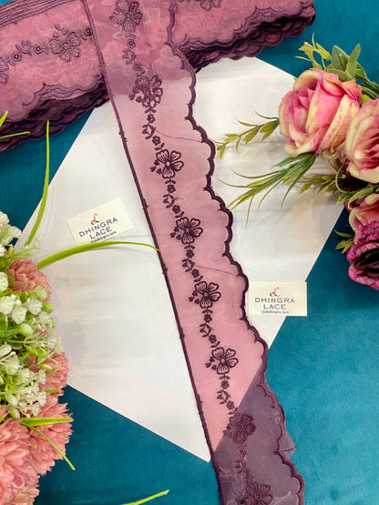 Beautiful Organza Based Scallop Lace (9 Meters) 240726