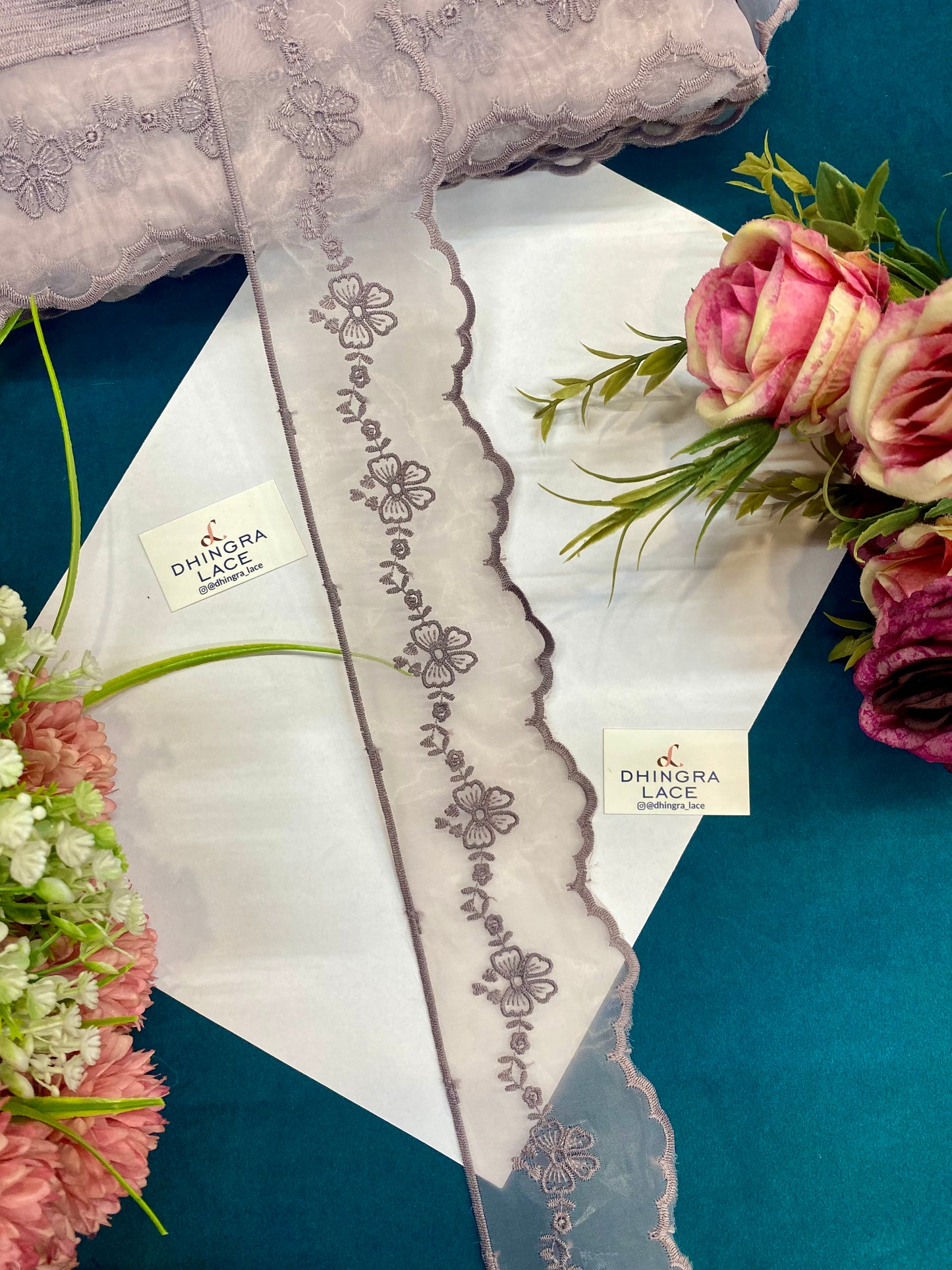 Beautiful Organza Based Scallop Lace (9 Meters) 240726