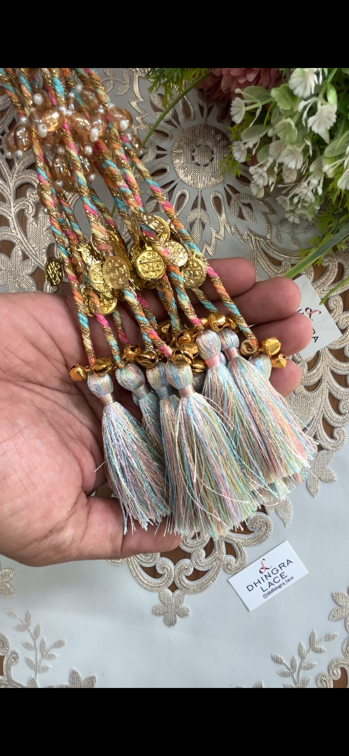 Beautiful Tassel Hanging Ghungru & Coin Work (12 pices) 230826