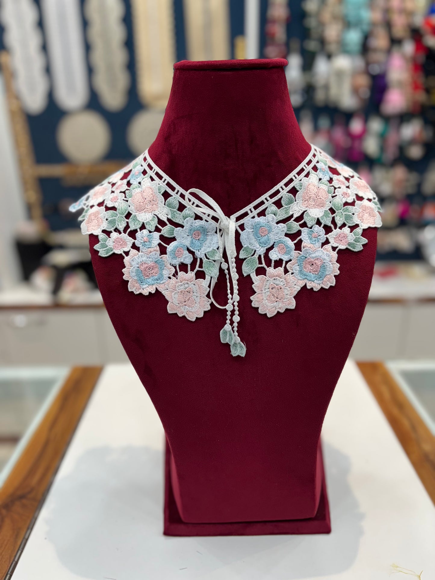 Beautiful Guipure Multicolour Cape Collar 090125
