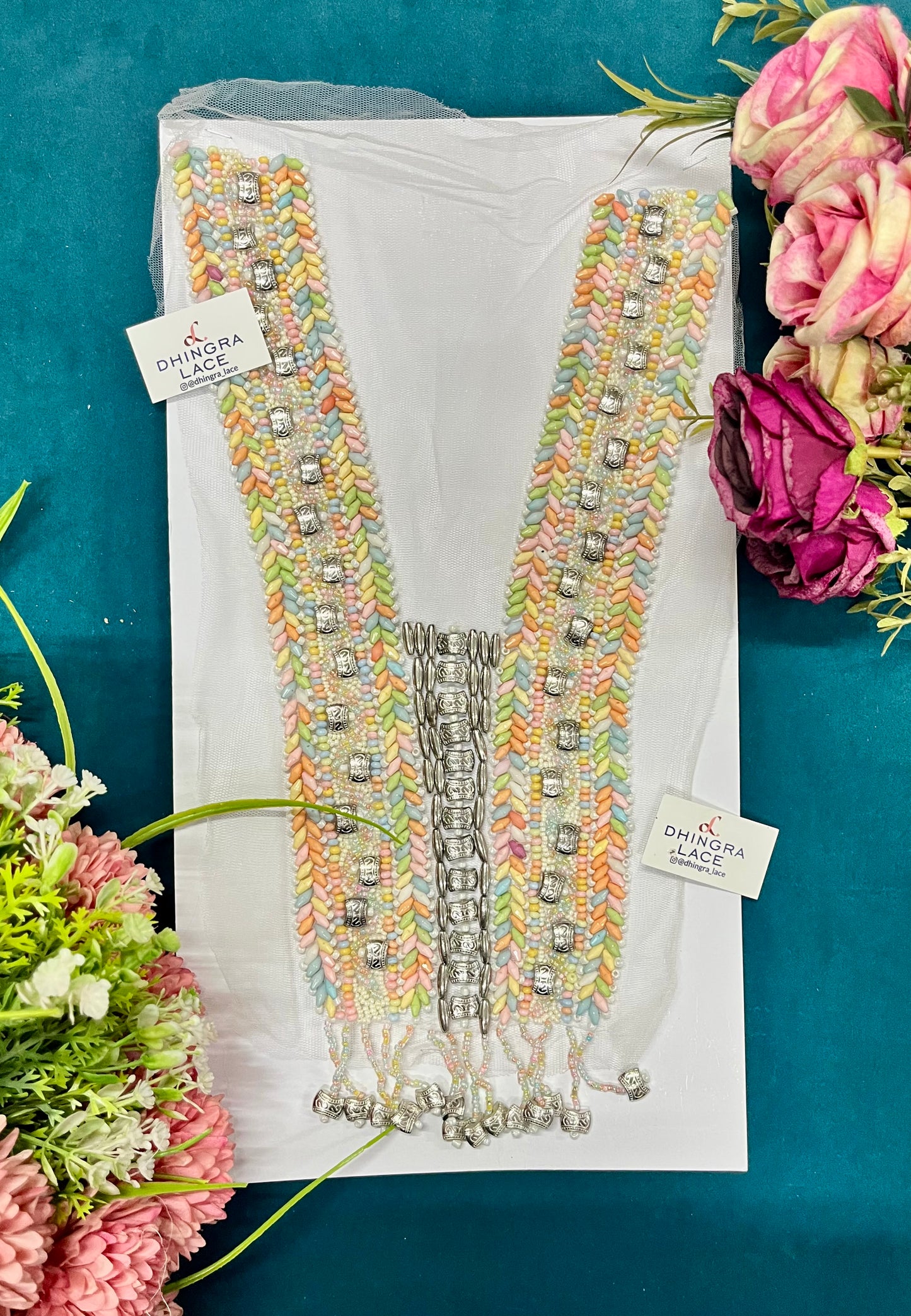 Beautiful Net Based Multicolor Neck Patches (1 Piece) 050826