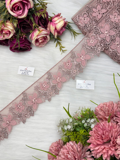Beautiful Net Based Flower Lace (1 Meter) 200626