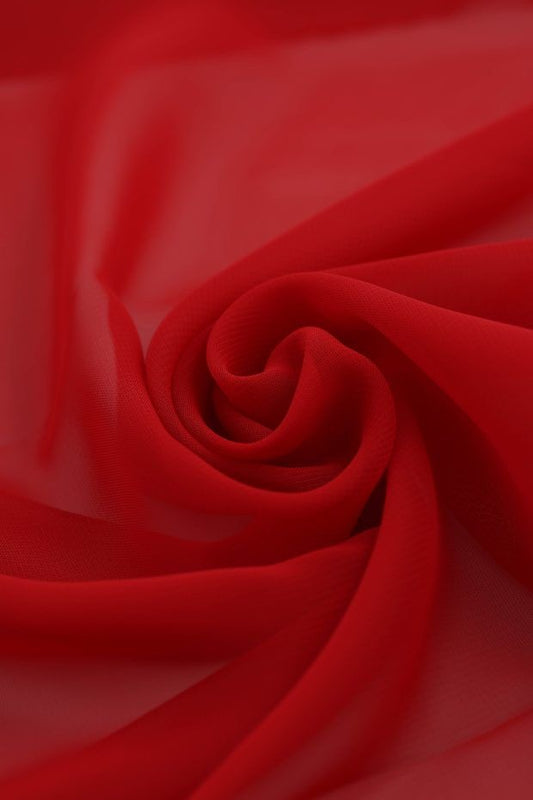 Super Fine Quality Georgette Fabric For Saree Salwar Kameez Gown & Dress, Width 44 Inches Red