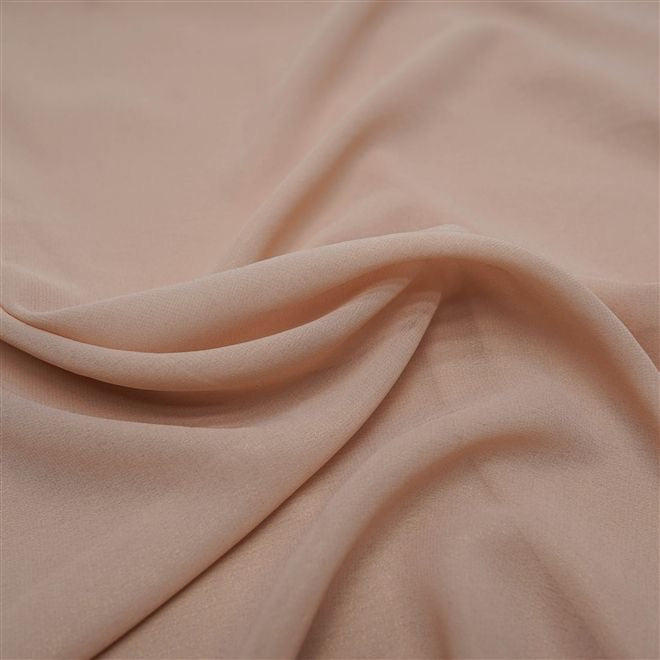 Super Fine Quality Georgette Fabric For Saree Salwar Kameez Gown & Dress, Width 44 Inches Beige