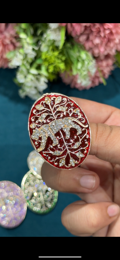 Beautiful Zarkan Work Metal Brooches (1 Piece) 030726