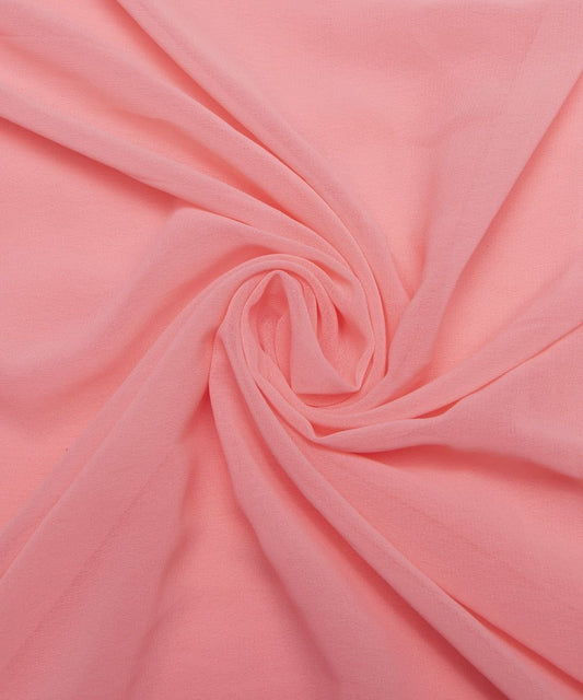 Super Fine Quality Georgette Fabric For Saree Salwar Kameez Gown & Dress, Width 44 Inches peach