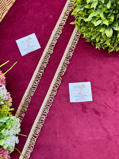 Beautiful Cutpipe Work Hanging Lace 240925