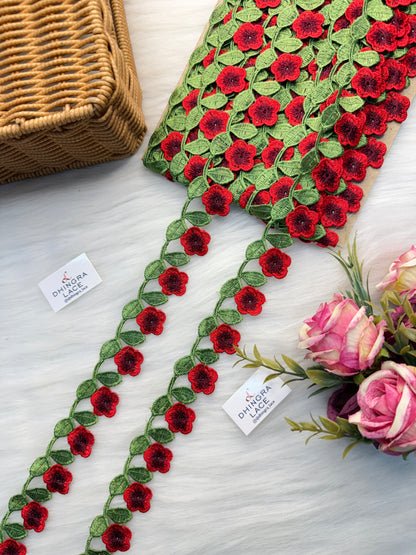 Beautiful Guipure Multicolour Flower Lace Medium (1 Meter) 090526