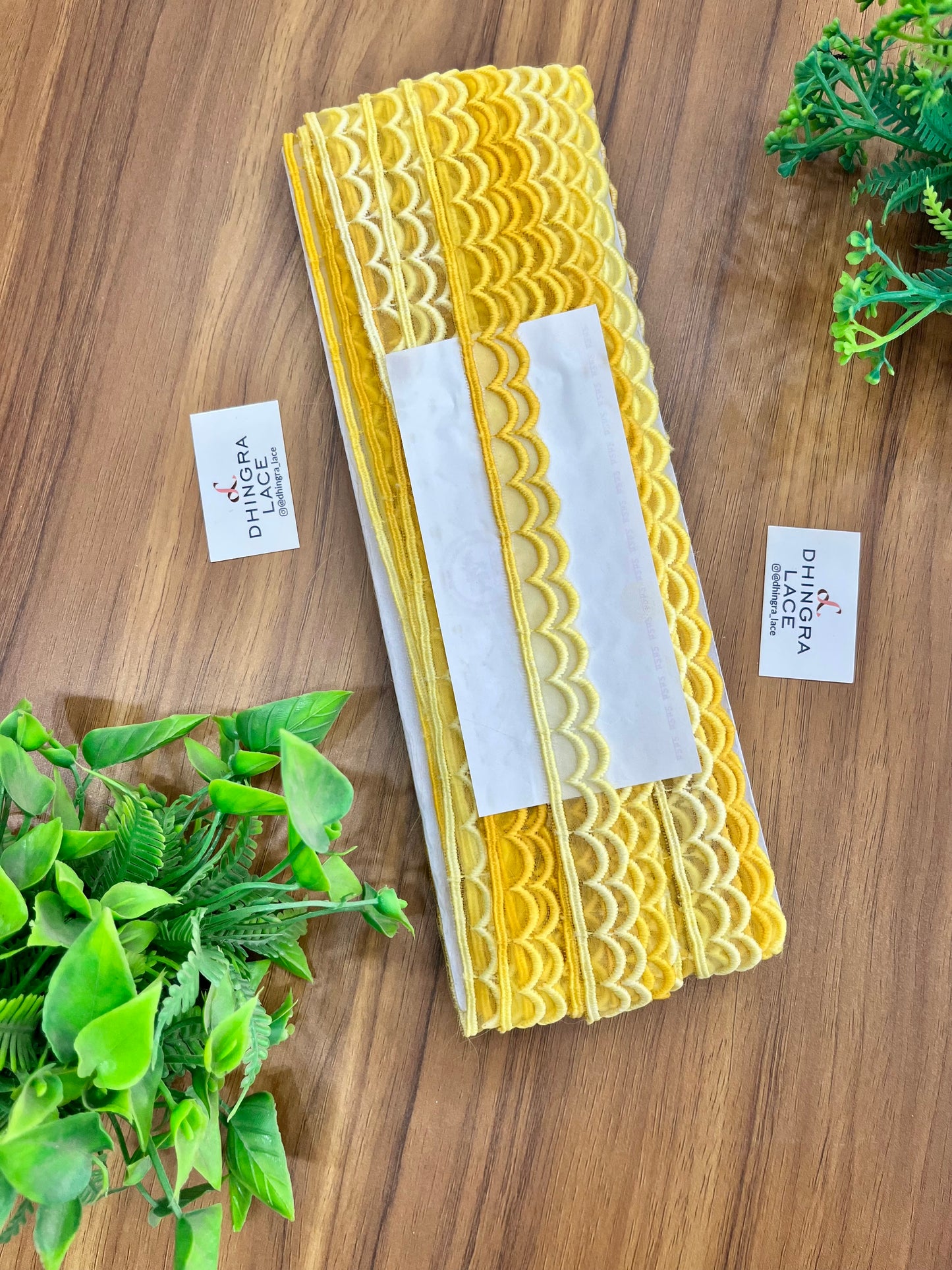 Beautiful Summer Organza Scallop Lace Double Shade 1.5 CM 9 Meters Pack For Saree Kurti Dupatta 050526