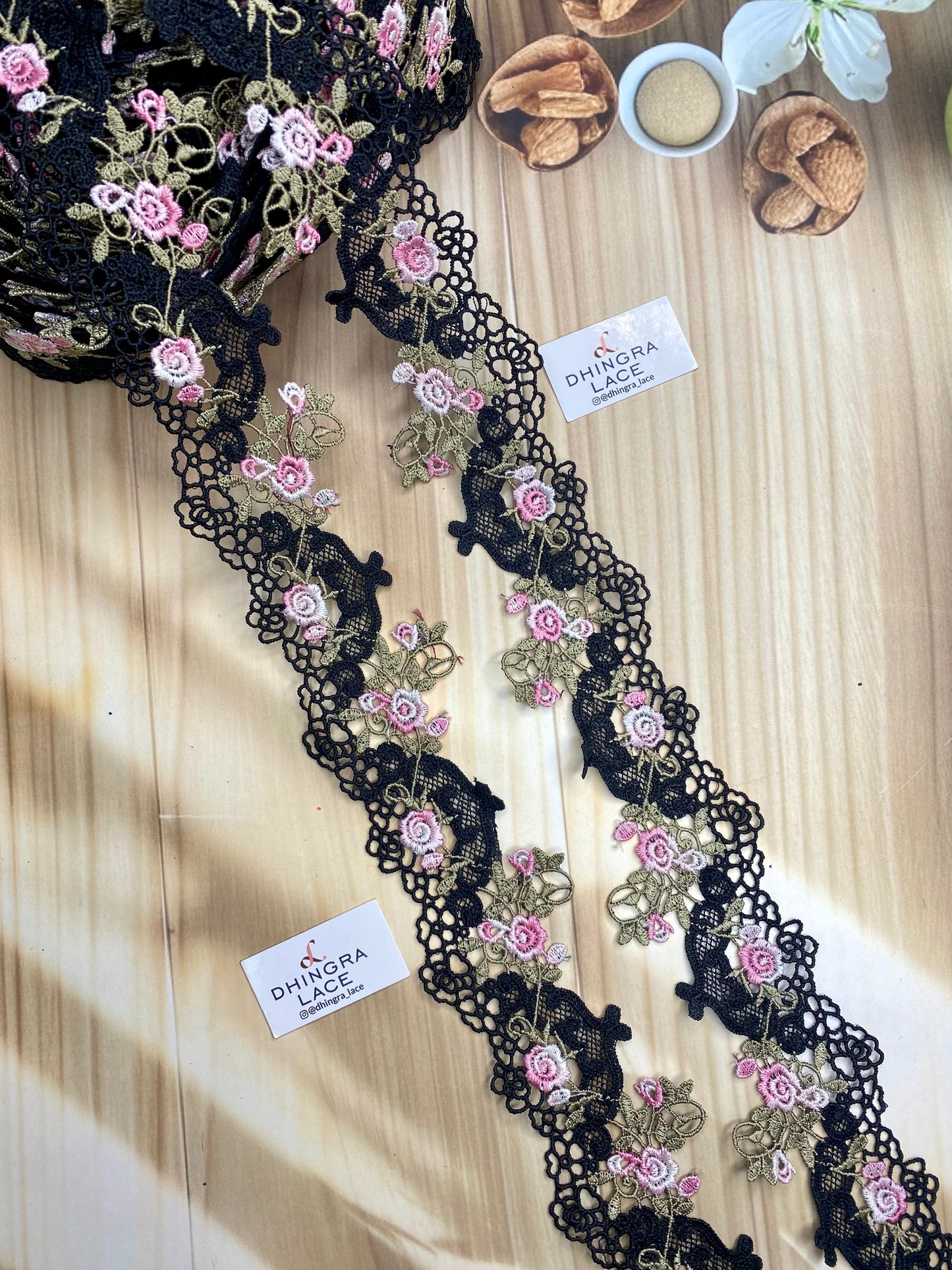 Beautiful Red Multi Guipure 2 Inches Broad Lace 160126 (3 Meters)