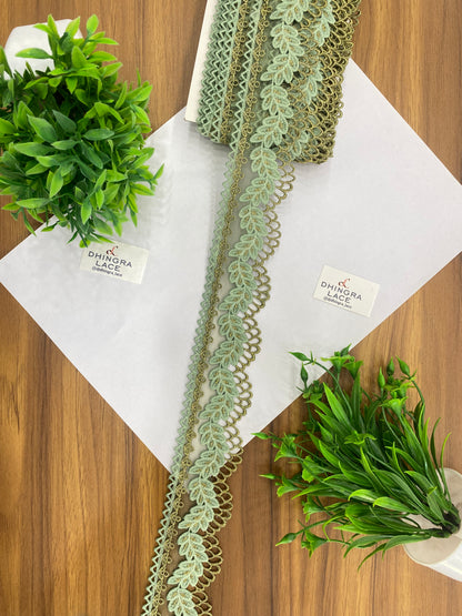 Beautiful Net Based Zari Work Guipure Lace (1 Meter) 090626