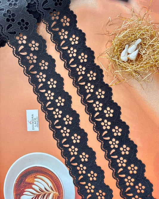 Beautiful Guipure Summer Lace Black 3 Yard (2.7 Meters) Medium 060326/120326