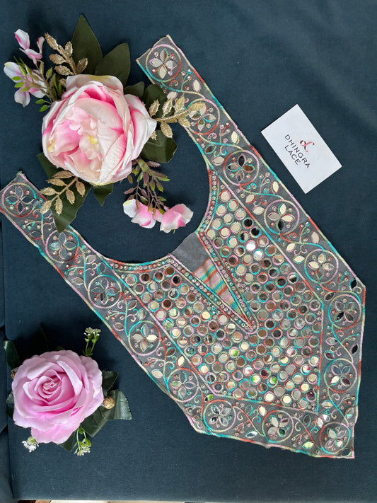 Beautiful Mirror Work Neck Multicolor 2 260525