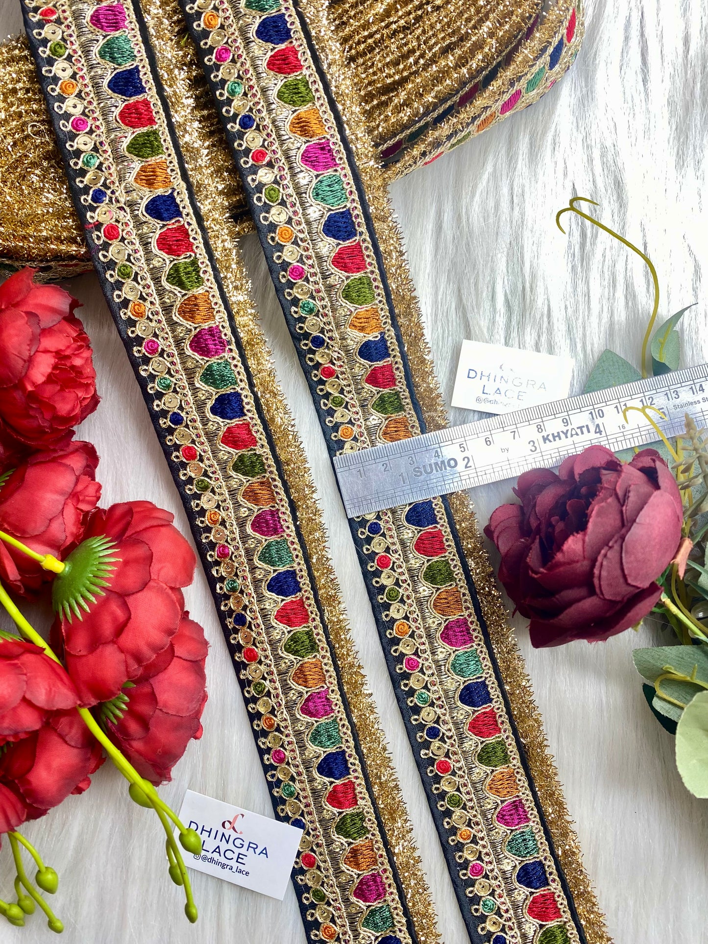 Beautiful Black Multi Sabyasachi 2 Inches Broad Lace 9 Meters 050126