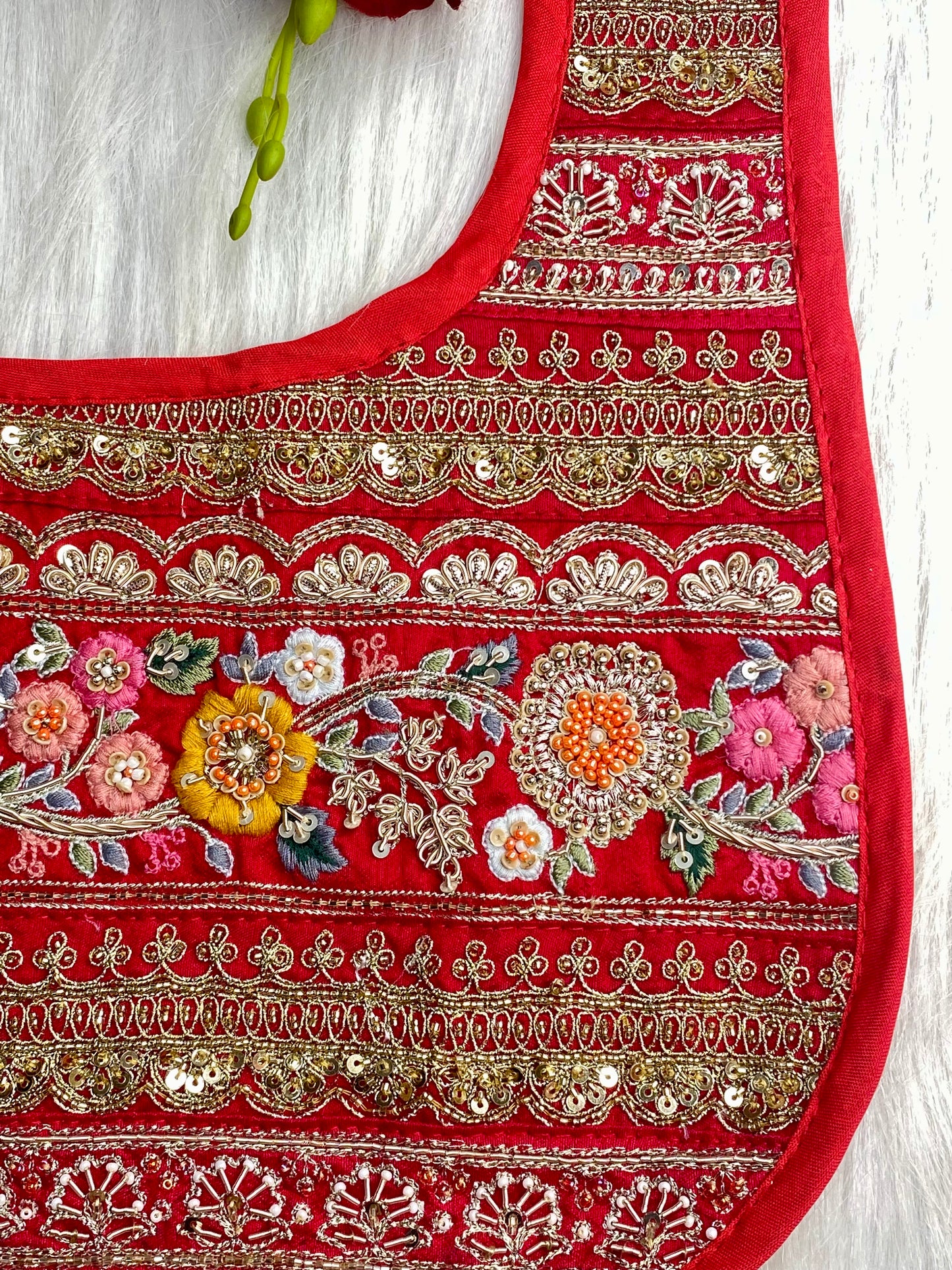 Beautiful Multicolour Zardozi Work Neck Patches 020126