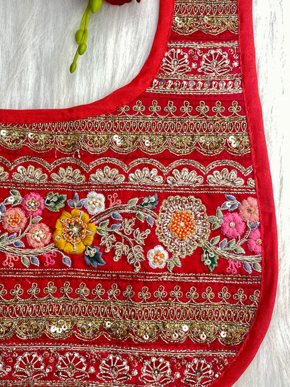 Beautiful Multicolour Zardozi Work Neck Patches 020126