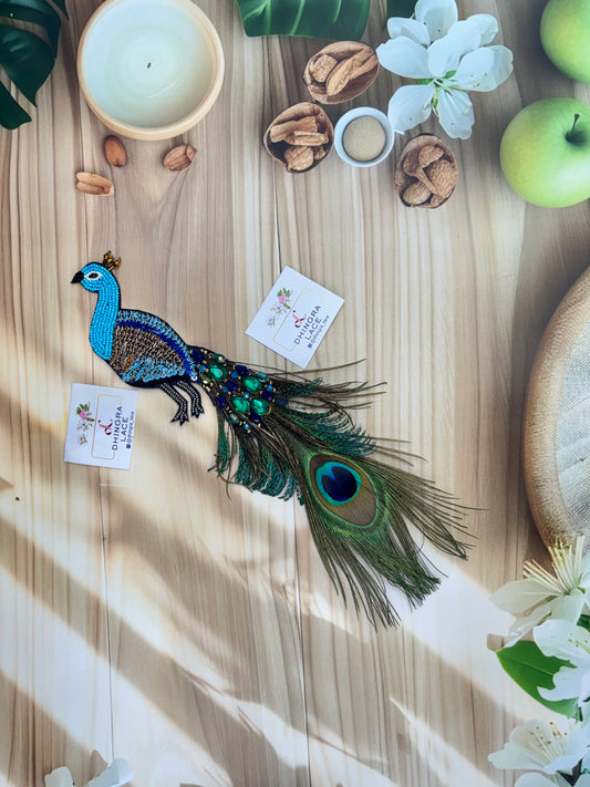 Beautiful Handwork Peacock Patch 1 Piece Right 131025