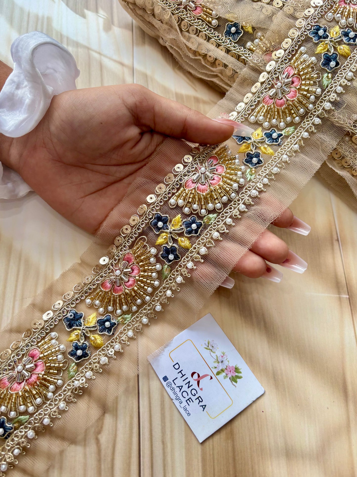 Beautiful Net Based Threadwork Lace 9 Meters M300625